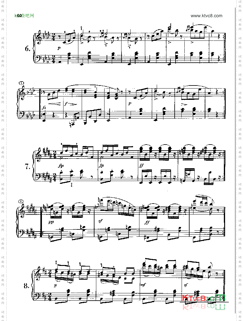 9首埃科塞兹舞曲_Opus18.D145键盘类钢琴