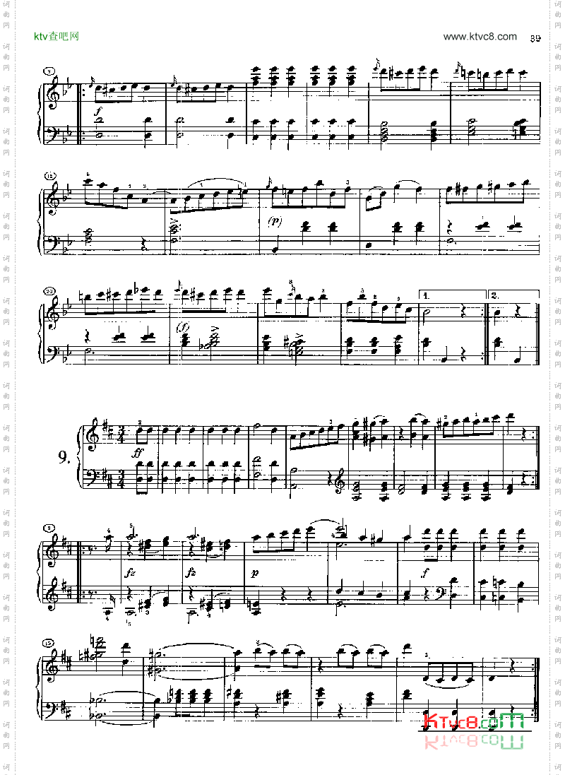 12首维也纳德意志舞曲(约1812年创作) 键盘类 钢琴