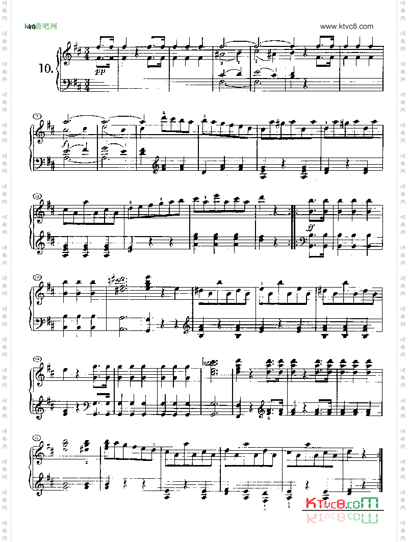 12首维也纳德意志舞曲(约1812年创作) 键盘类 钢琴