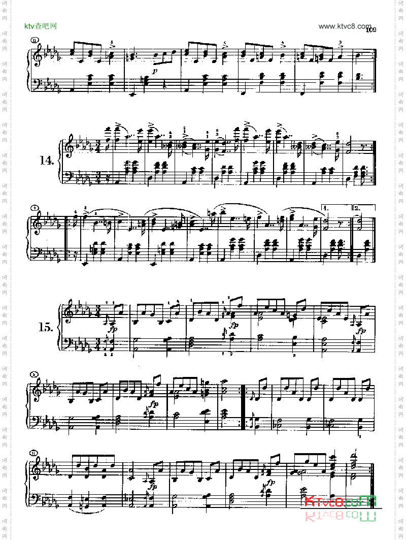 17首德意志舞曲又名连德勒舞曲_D366键盘类钢琴