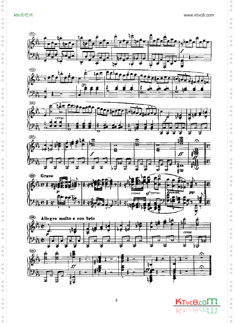 奏鸣曲Opus13键盘类钢琴