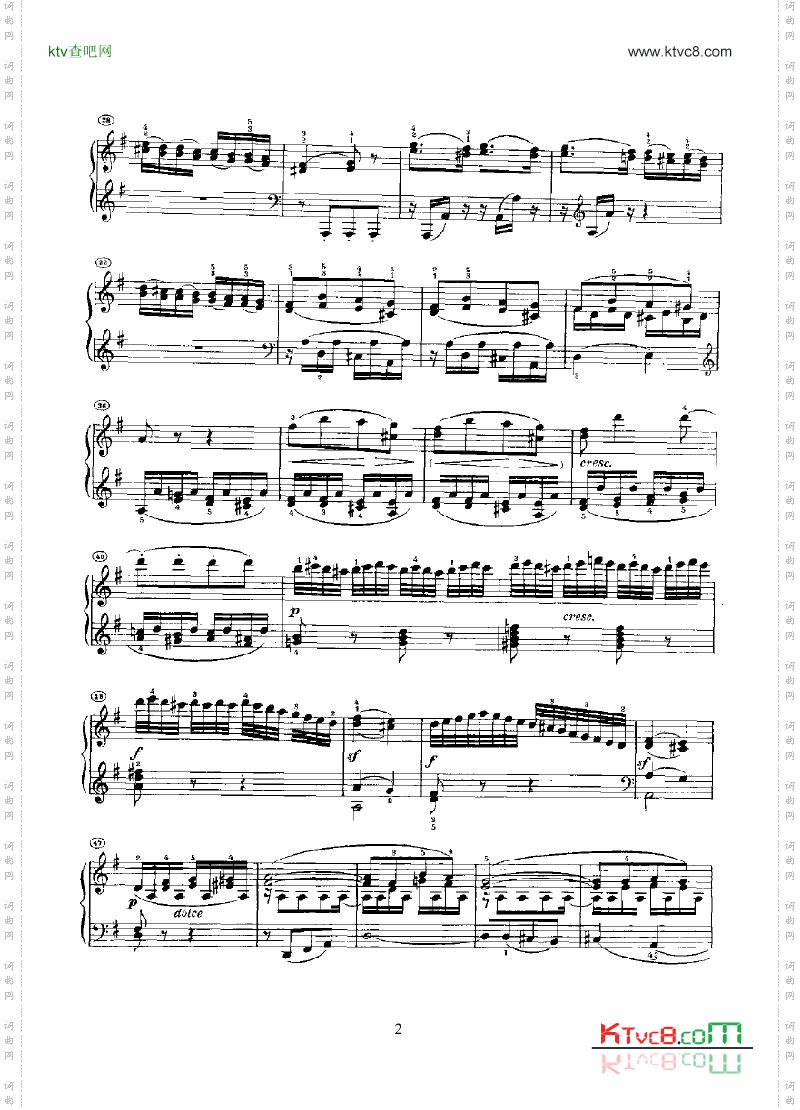 奏鸣曲Opus14Nr.2键盘类钢琴