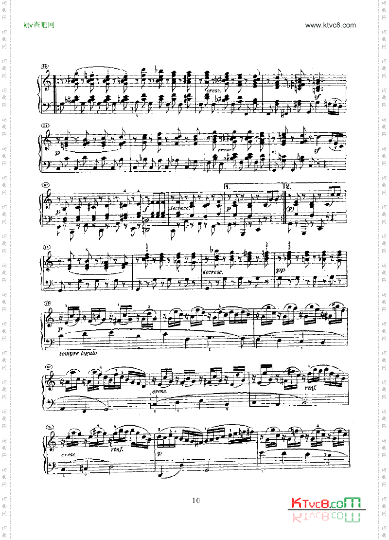 奏鸣曲Opus14Nr.2键盘类钢琴