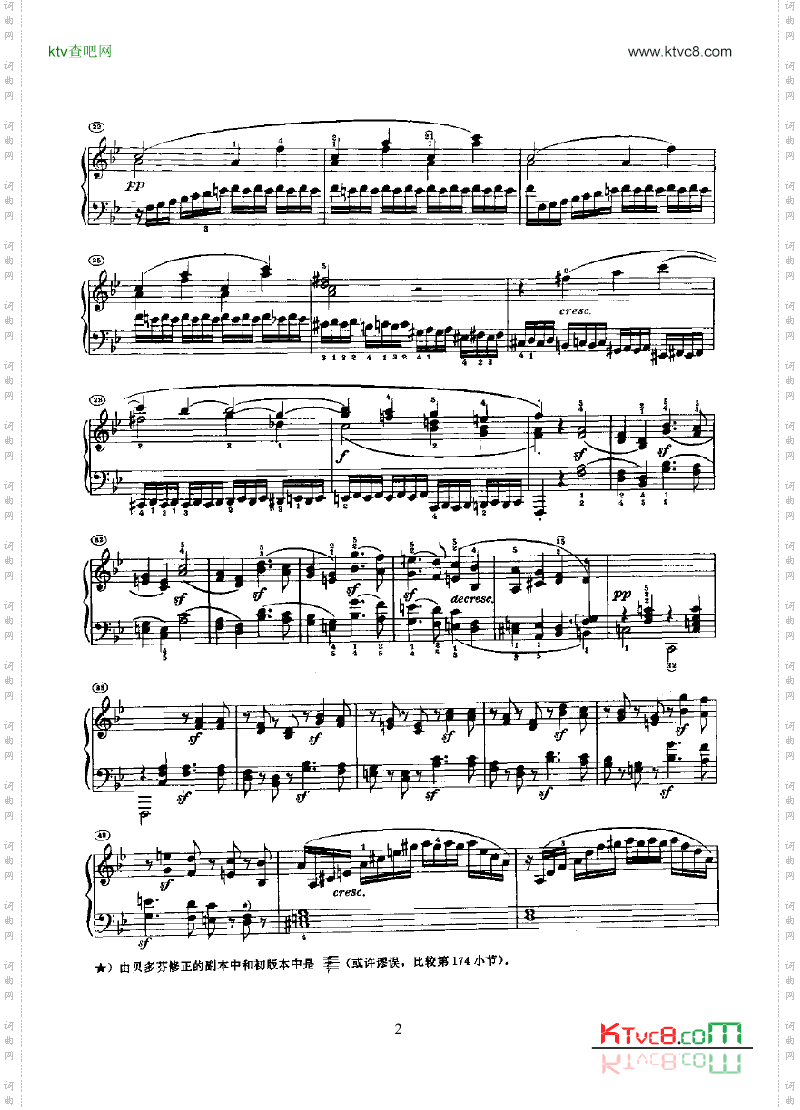 奏鸣曲Opus22键盘类钢琴