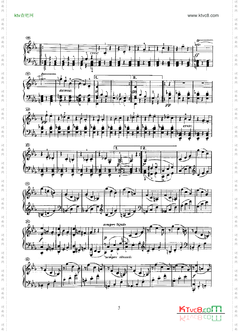 奏鸣曲Opus27Nr.1键盘类钢琴