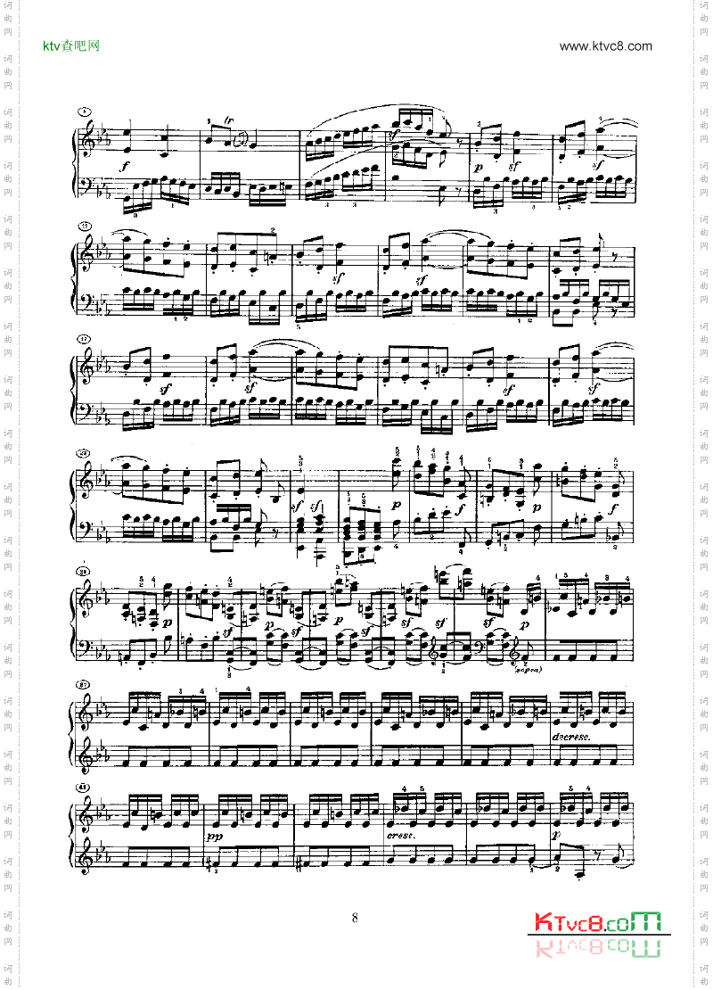奏鸣曲Opus27Nr.1键盘类钢琴