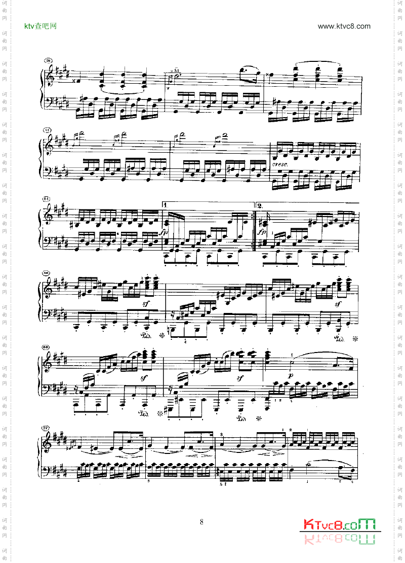 奏鸣曲Opus27Nr.2键盘类钢琴
