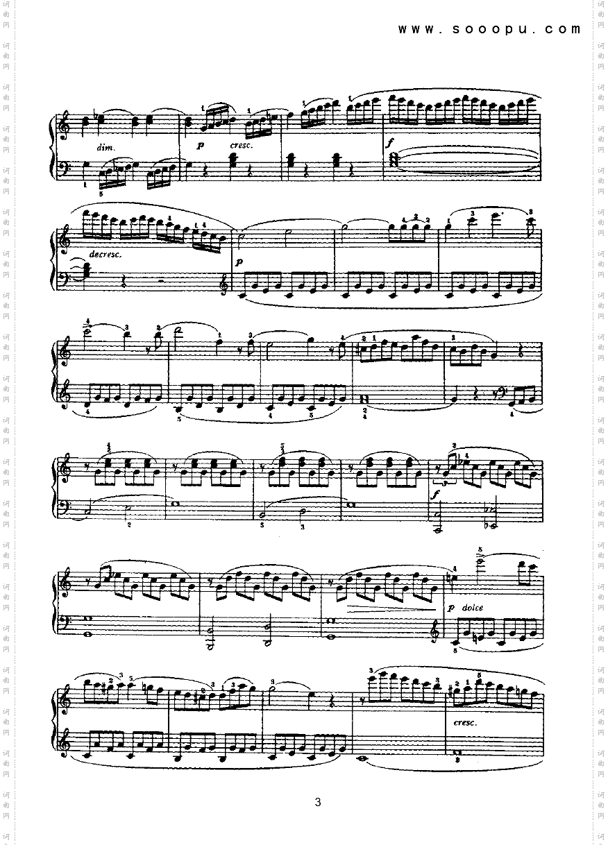 小奏鸣曲2键盘类钢琴