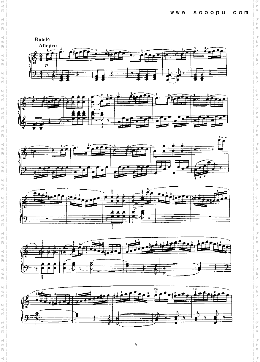 小奏鸣曲2键盘类钢琴