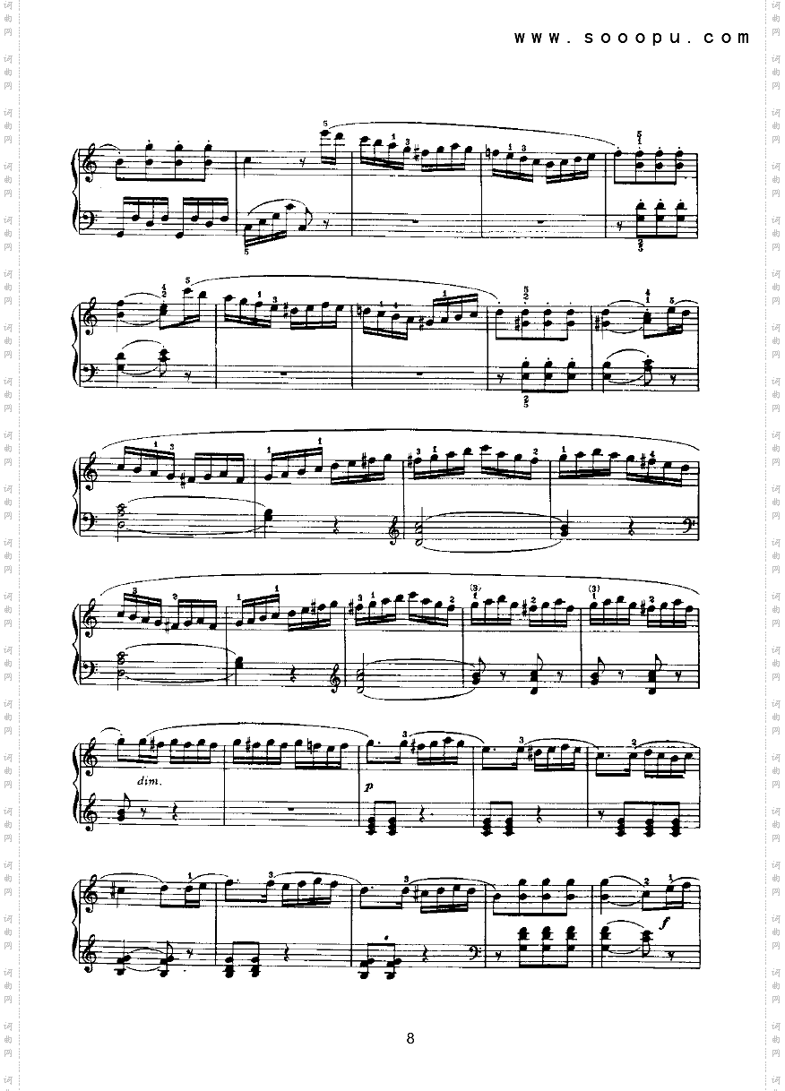 小奏鸣曲2键盘类钢琴