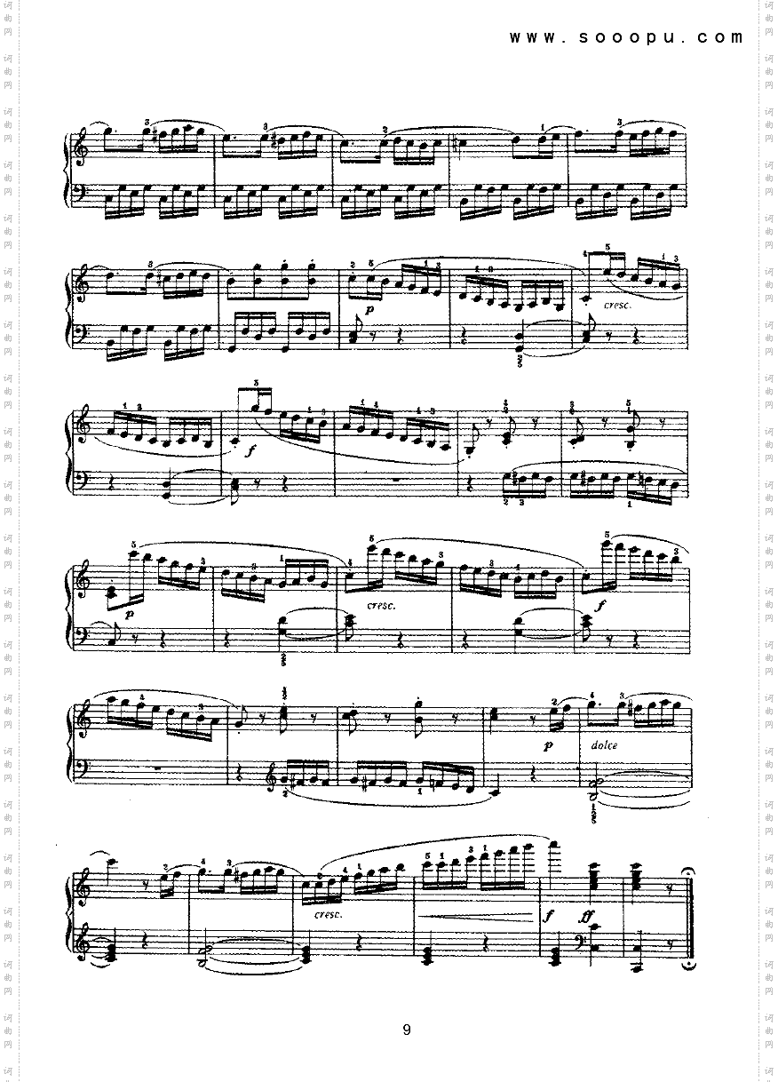 小奏鸣曲2键盘类钢琴