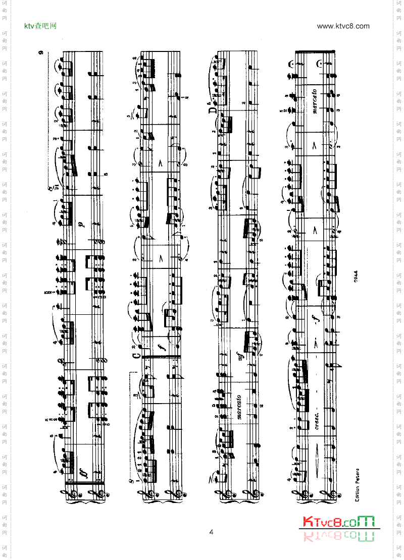 公牛小步舞曲四手联弹键盘类钢琴