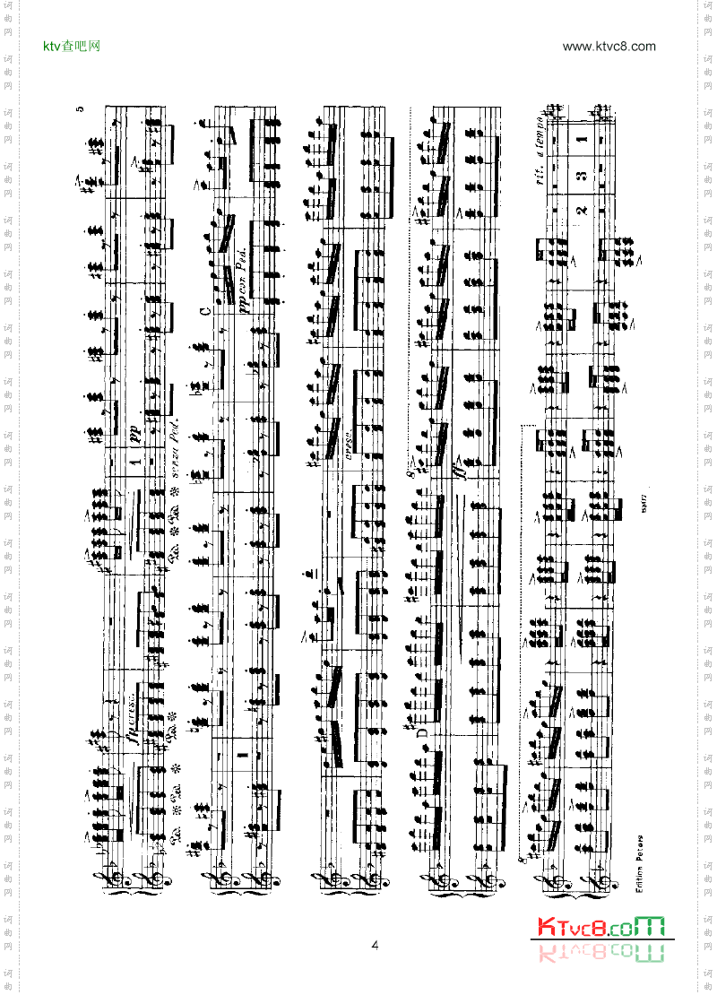 挪威舞曲四手联弹op.35键盘类钢琴