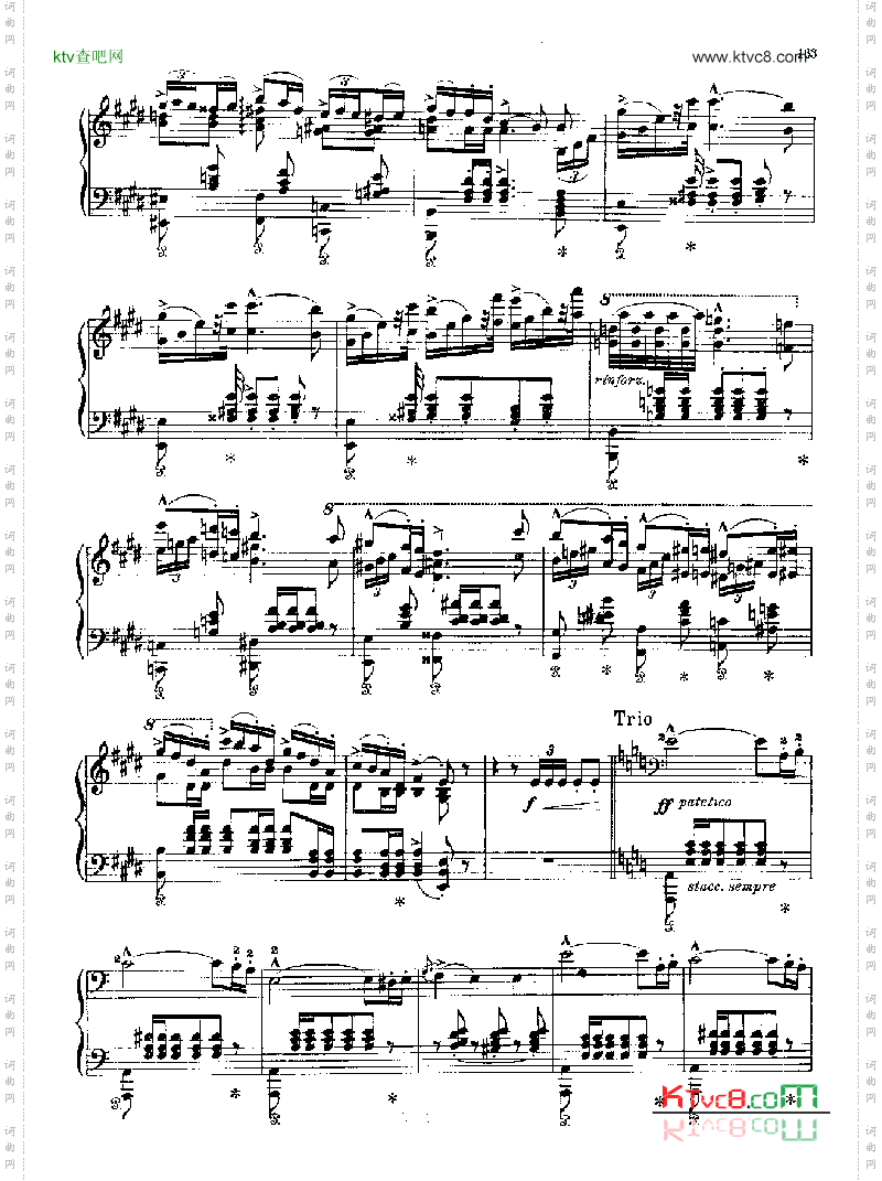 波洛涅兹第二首键盘类钢琴