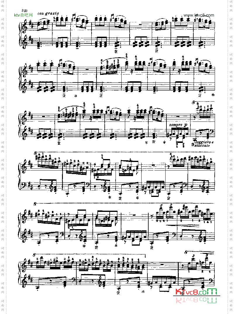 西班牙狂想曲键盘类钢琴