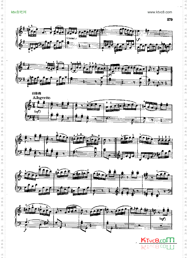 简易奏鸣曲Nr.545键盘类钢琴