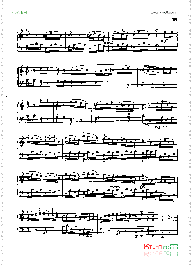 简易奏鸣曲Nr.545键盘类钢琴