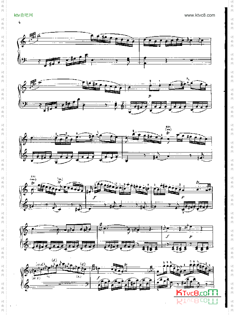 奏鸣曲Nr.279键盘类钢琴