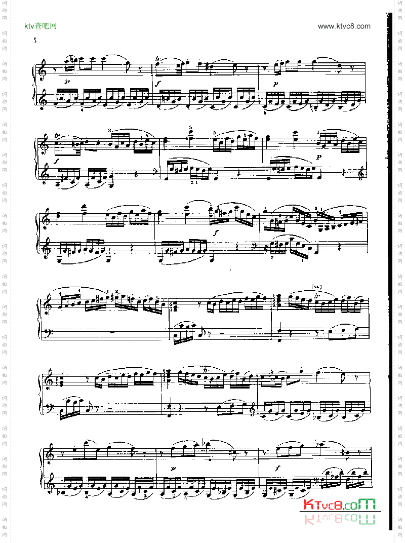 奏鸣曲Nr.279键盘类钢琴