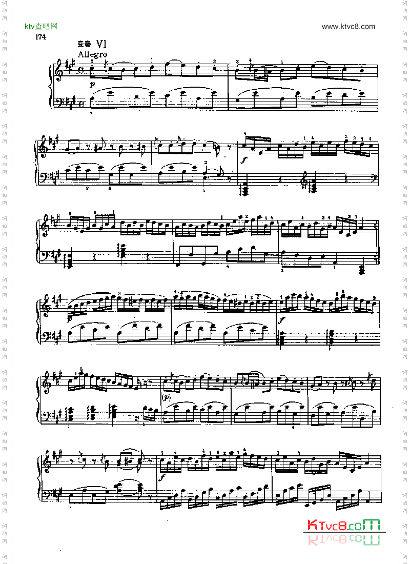 奏鸣曲Nr.331键盘类钢琴