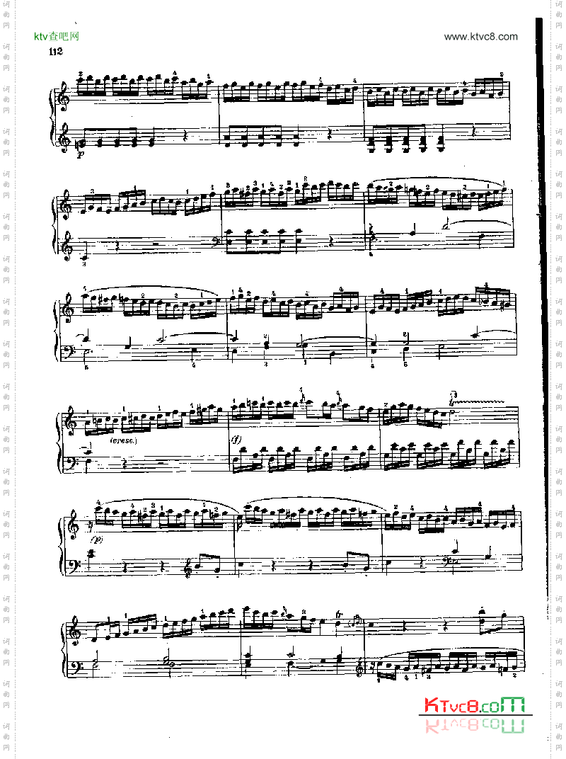 奏鸣曲Nr.810键盘类钢琴