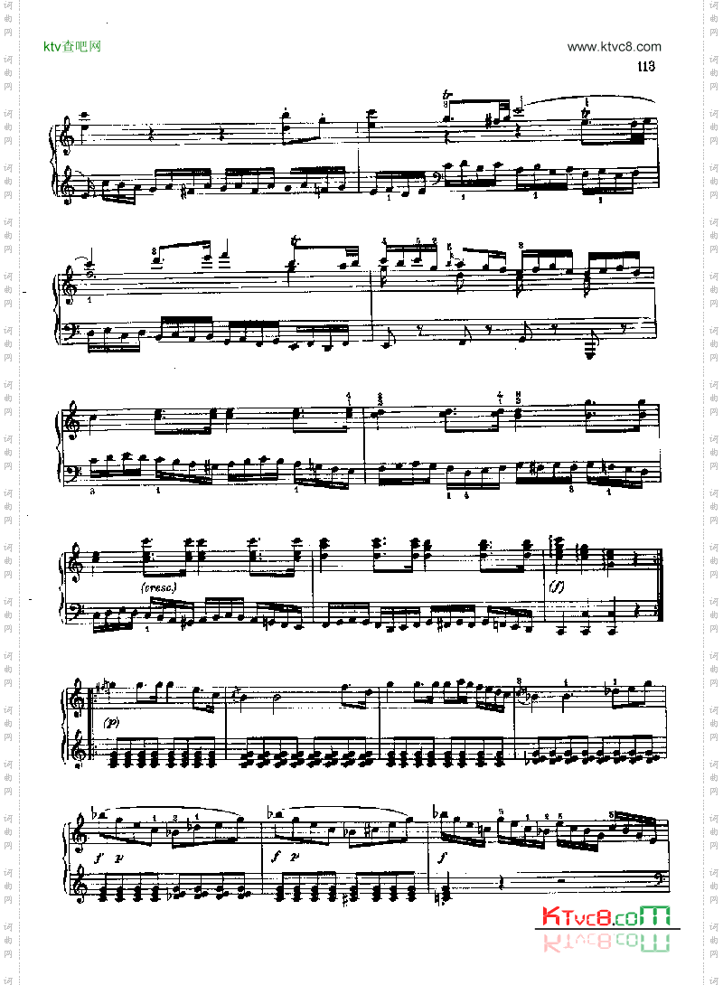 奏鸣曲Nr.810键盘类钢琴