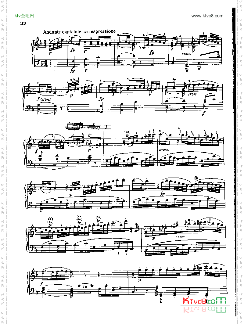 奏鸣曲Nr.810键盘类钢琴