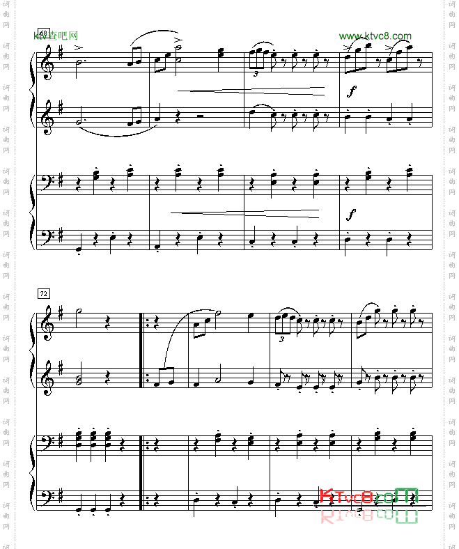 拉德斯基进行曲双钢琴