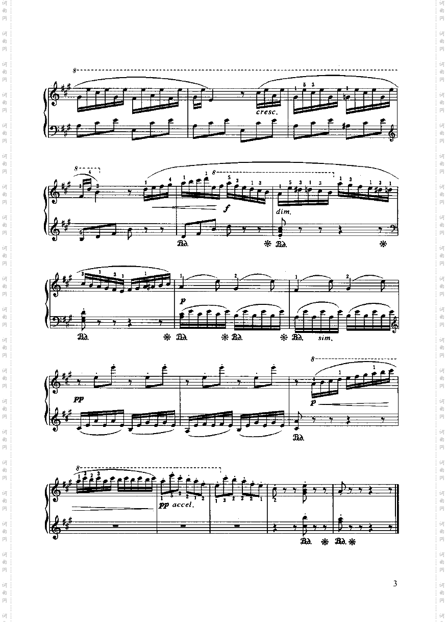 潺潺的小溪键盘类钢琴