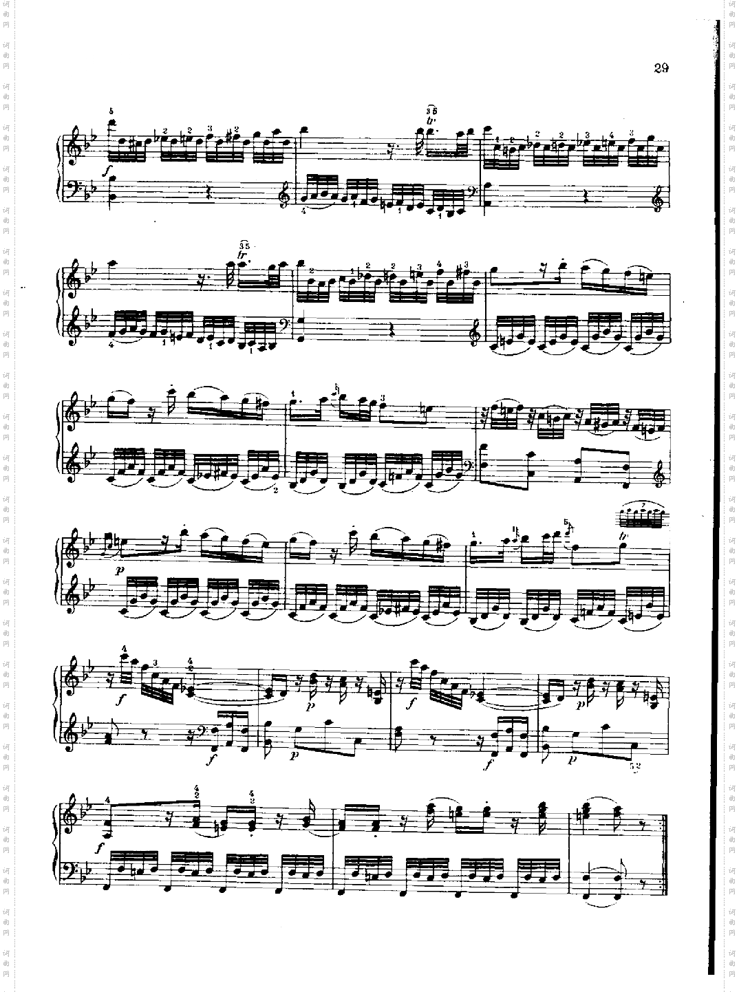 奏鸣曲Nr.281键盘类钢琴