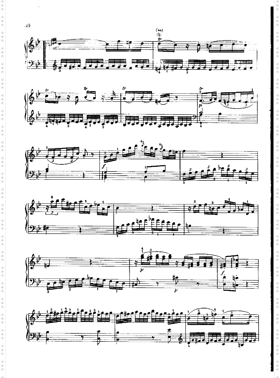 奏鸣曲Nr.281键盘类钢琴