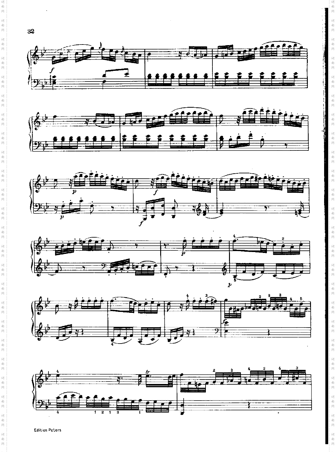 奏鸣曲Nr.281键盘类钢琴