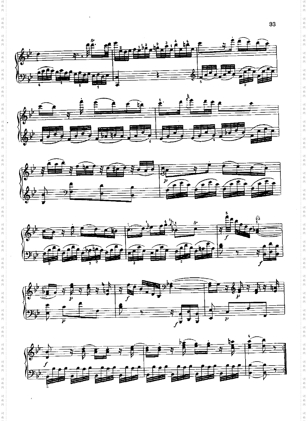 奏鸣曲Nr.281键盘类钢琴