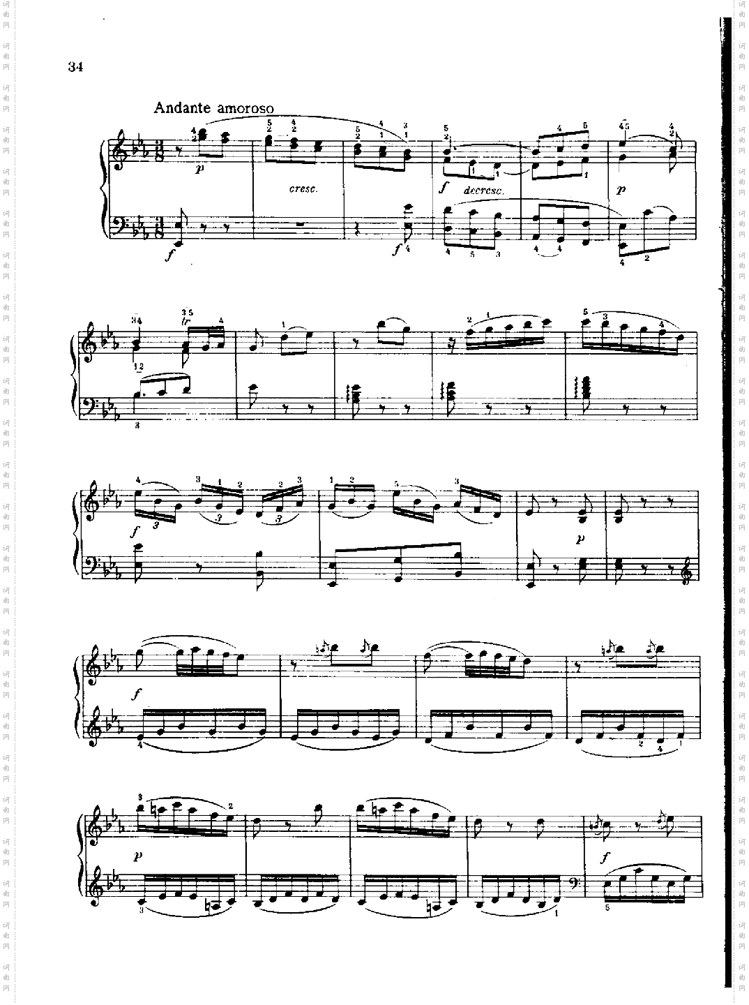 奏鸣曲Nr.281键盘类钢琴