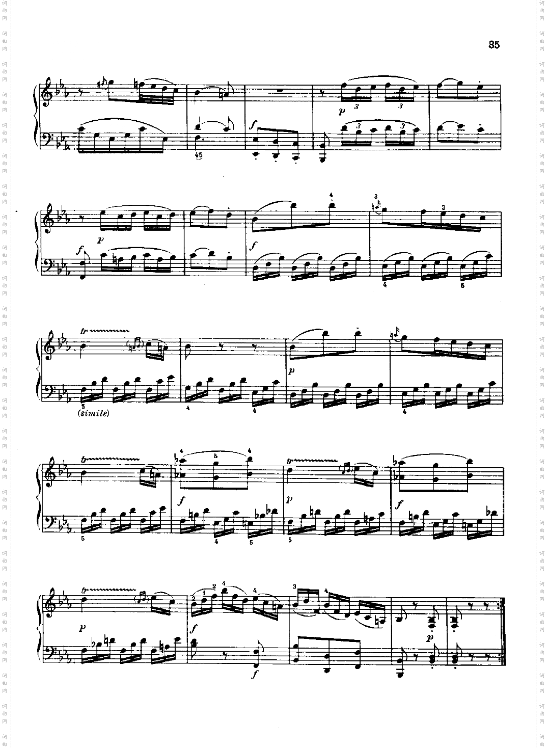 奏鸣曲Nr.281键盘类钢琴