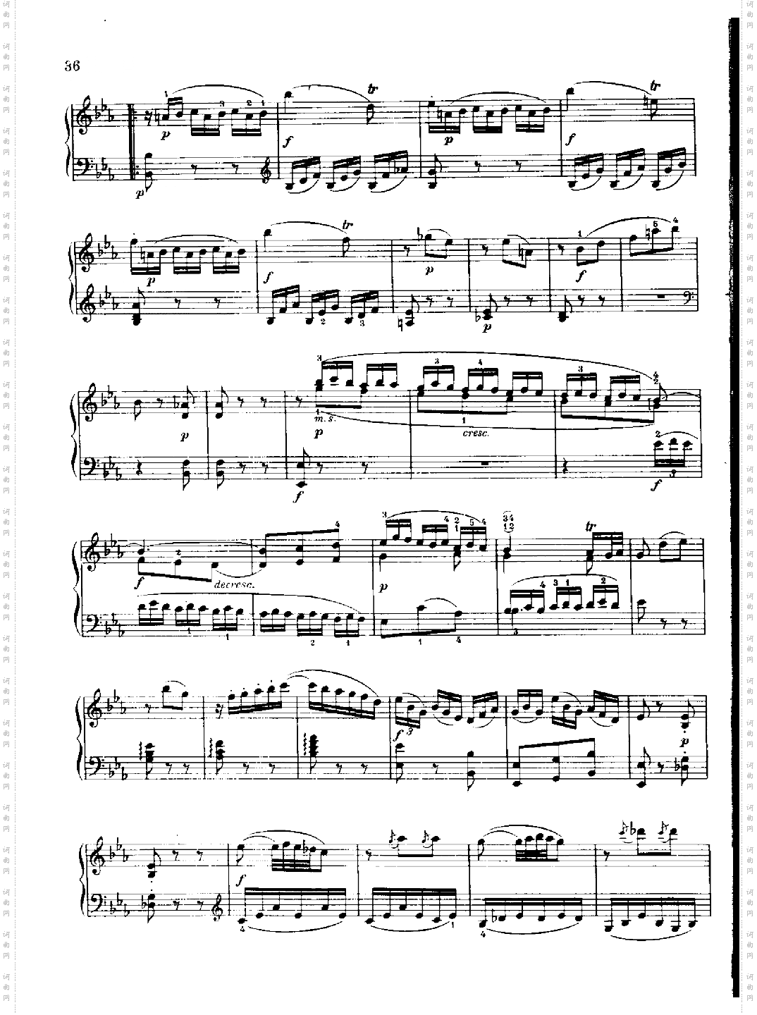 奏鸣曲Nr.281键盘类钢琴