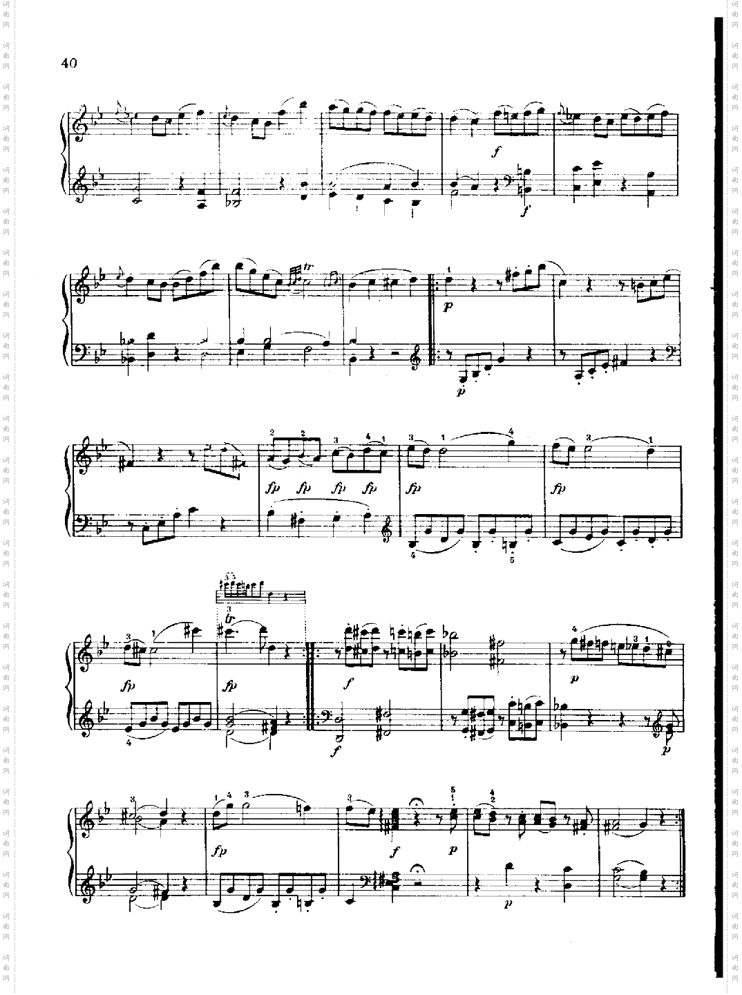 奏鸣曲Nr.281键盘类钢琴