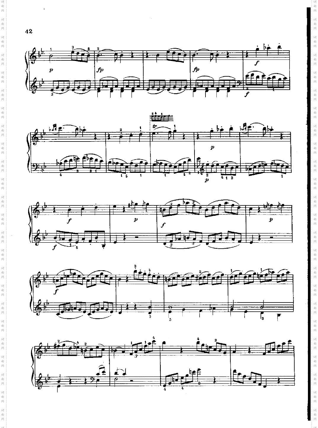 奏鸣曲Nr.281键盘类钢琴