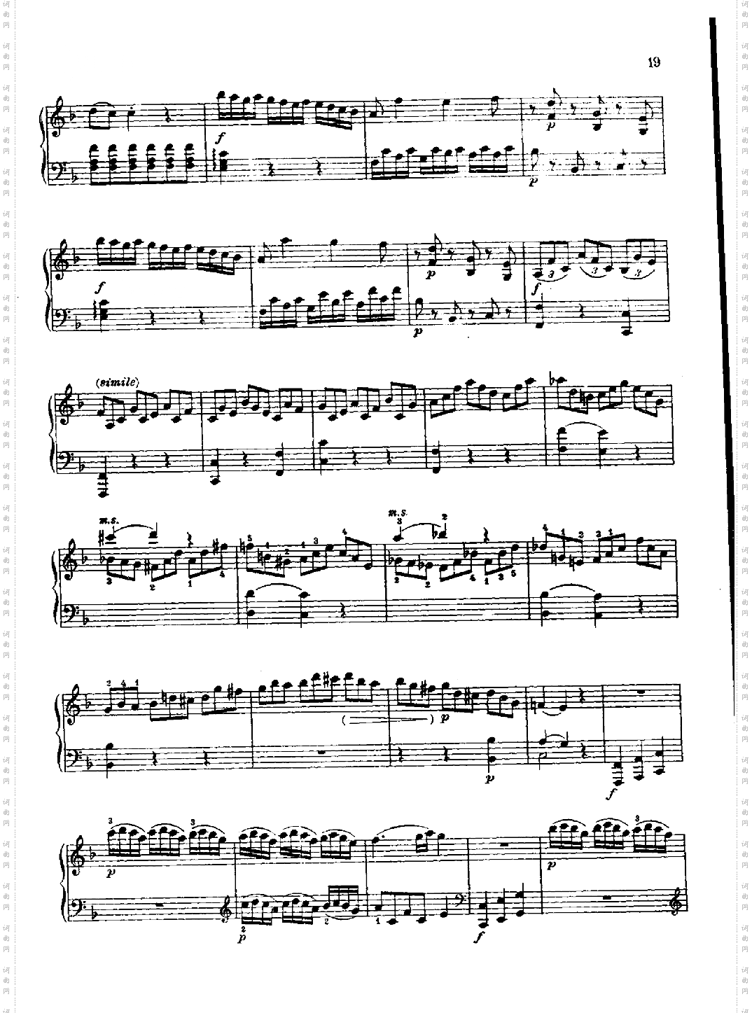 奏鸣曲Nr.280键盘类钢琴