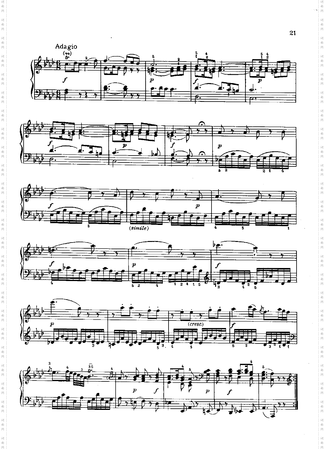 奏鸣曲Nr.280键盘类钢琴