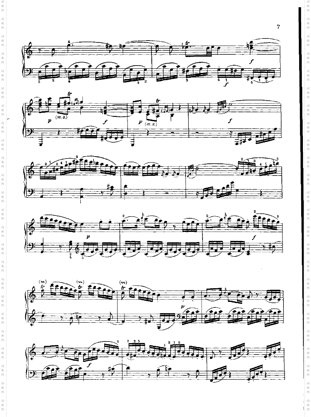 奏鸣曲Nr.279键盘类钢琴
