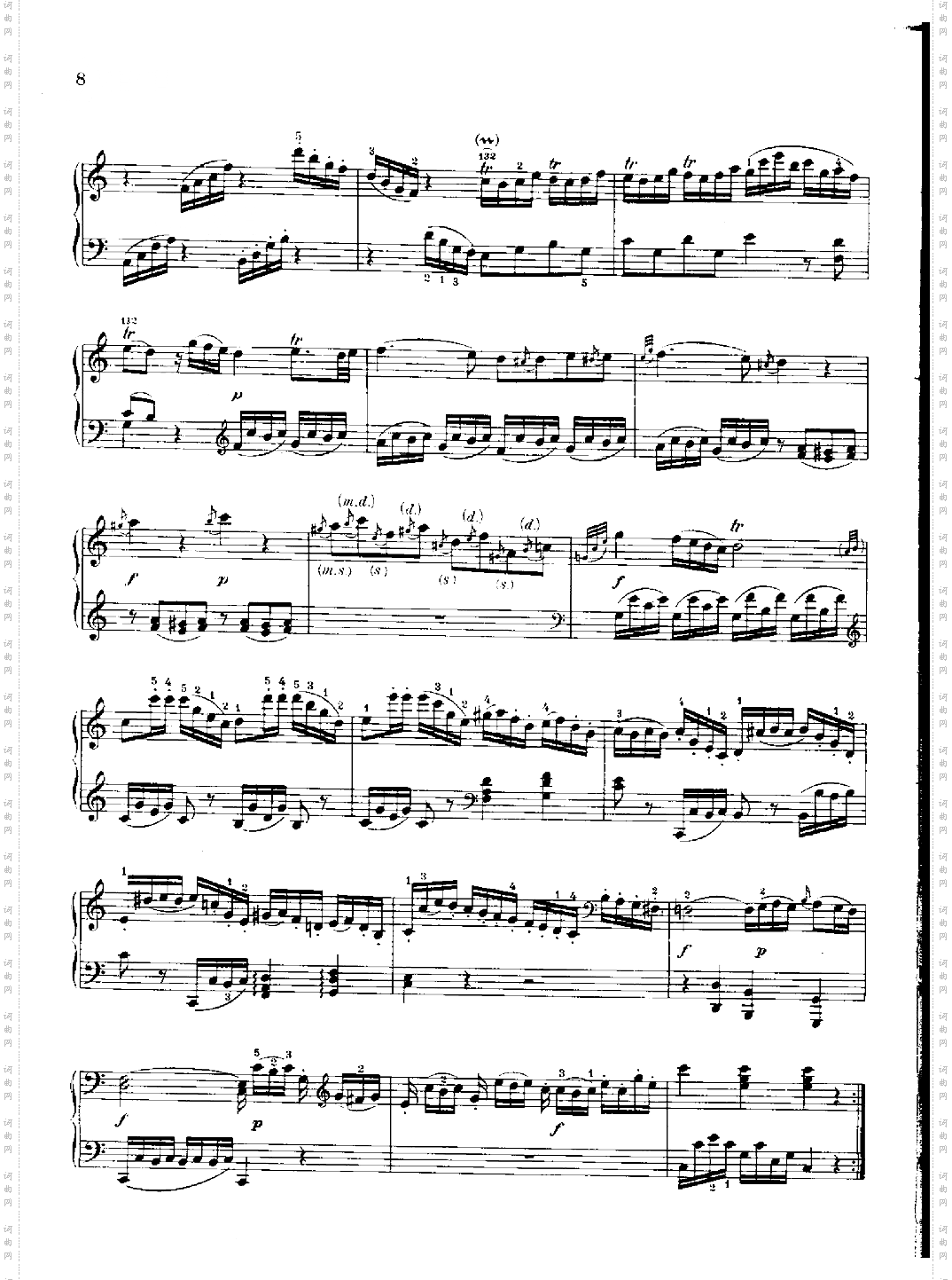 奏鸣曲Nr.279键盘类钢琴