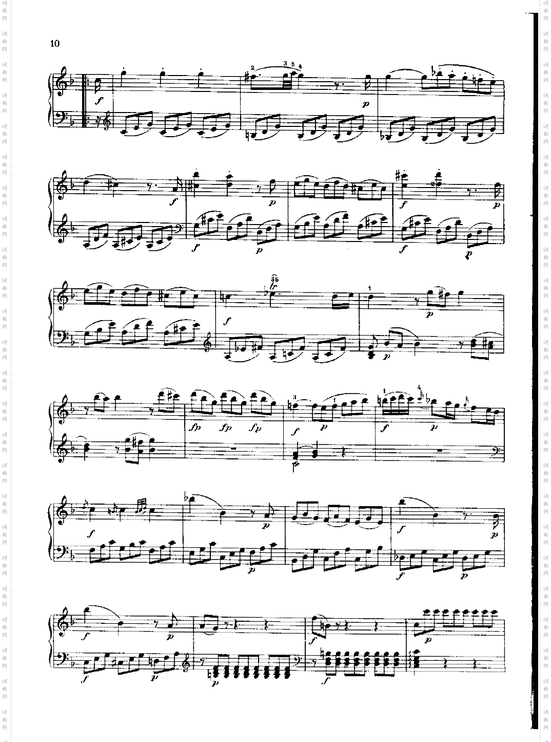 奏鸣曲Nr.279键盘类钢琴