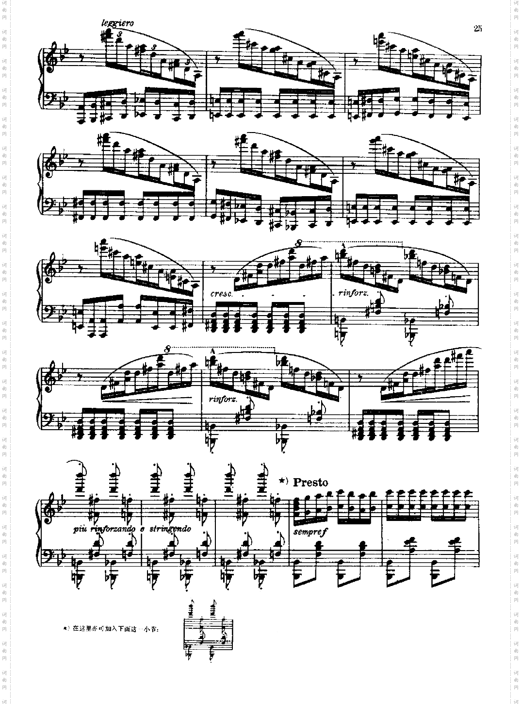 匈牙利狂想曲第六首键盘类钢琴