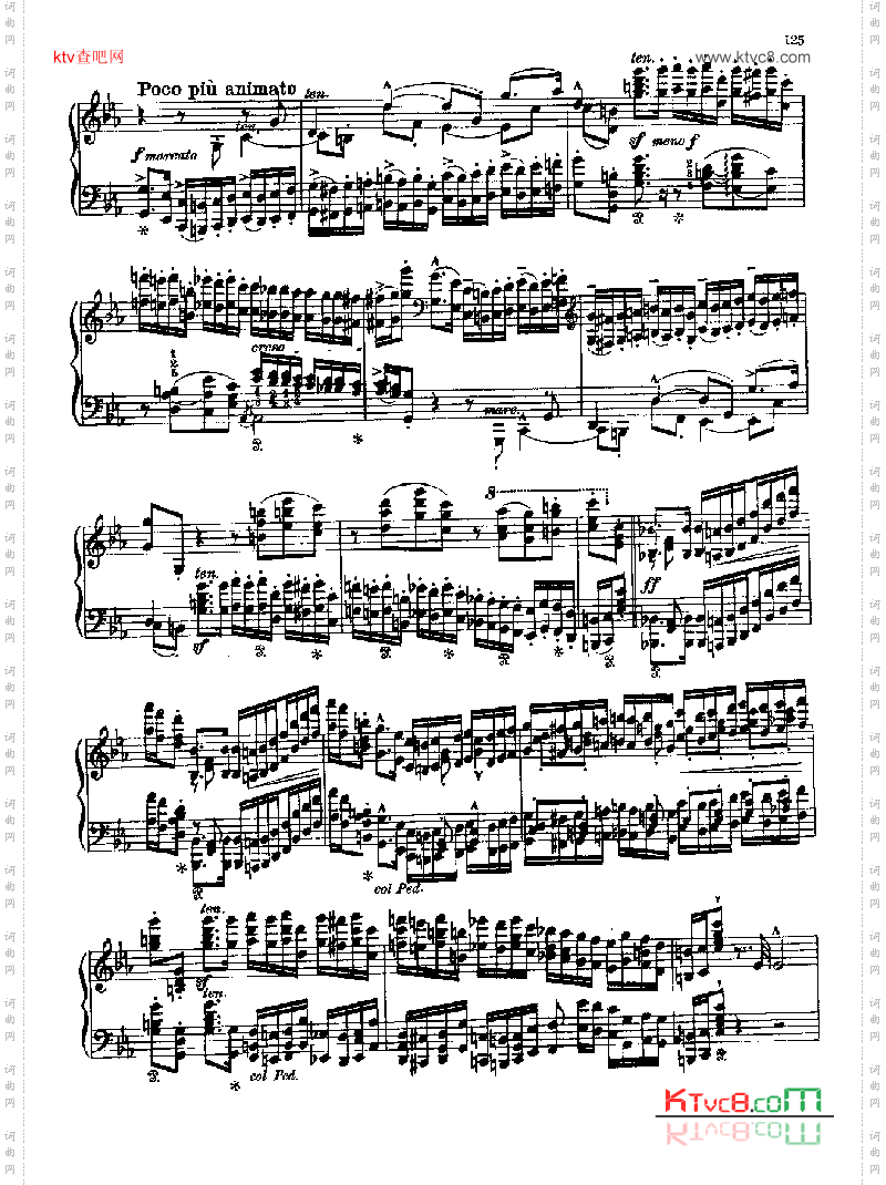 帕格尼尼-练习曲第二首键盘类钢琴