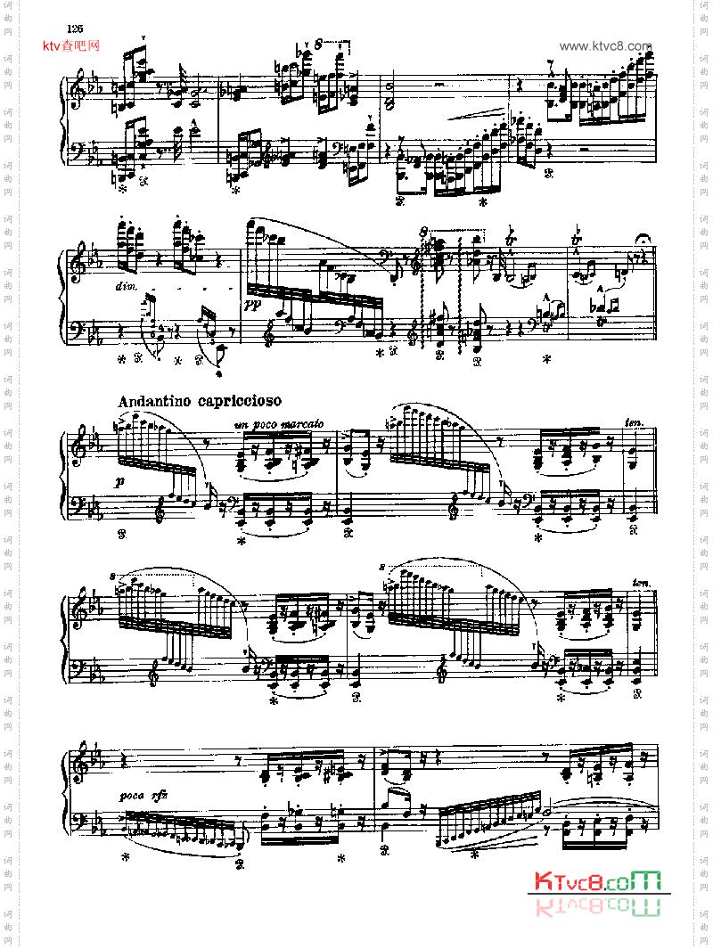 帕格尼尼-练习曲第二首键盘类钢琴