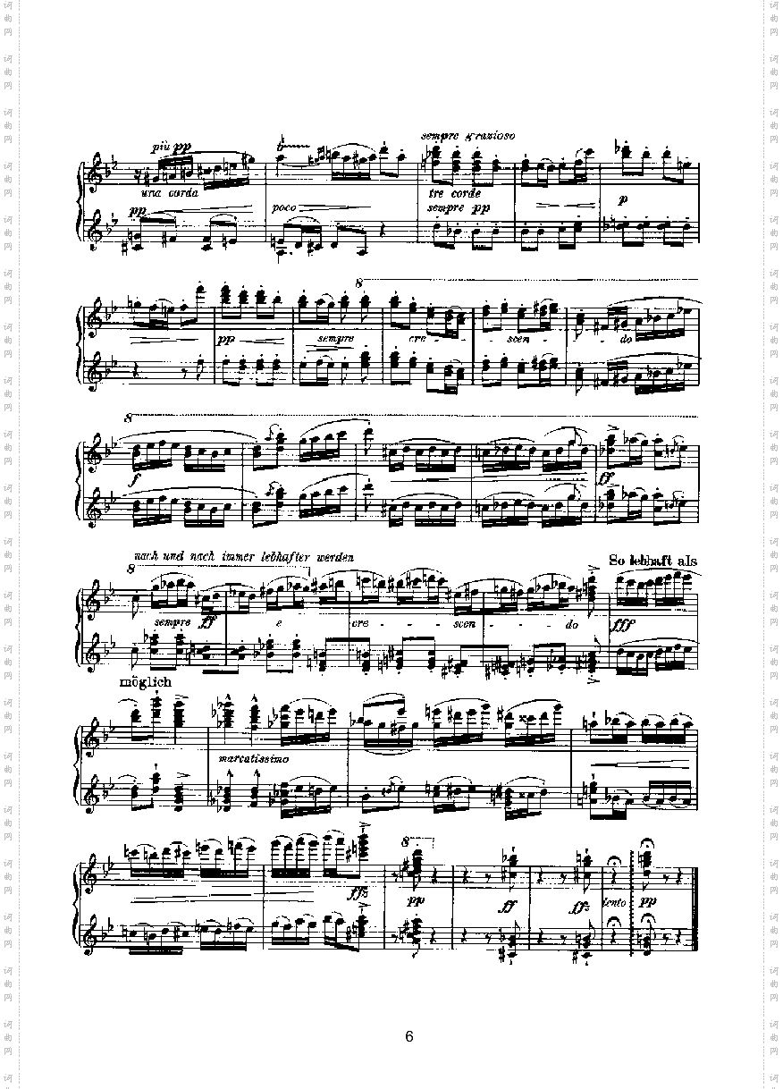 滑稽曲六首op.58四手联弹键盘类钢琴