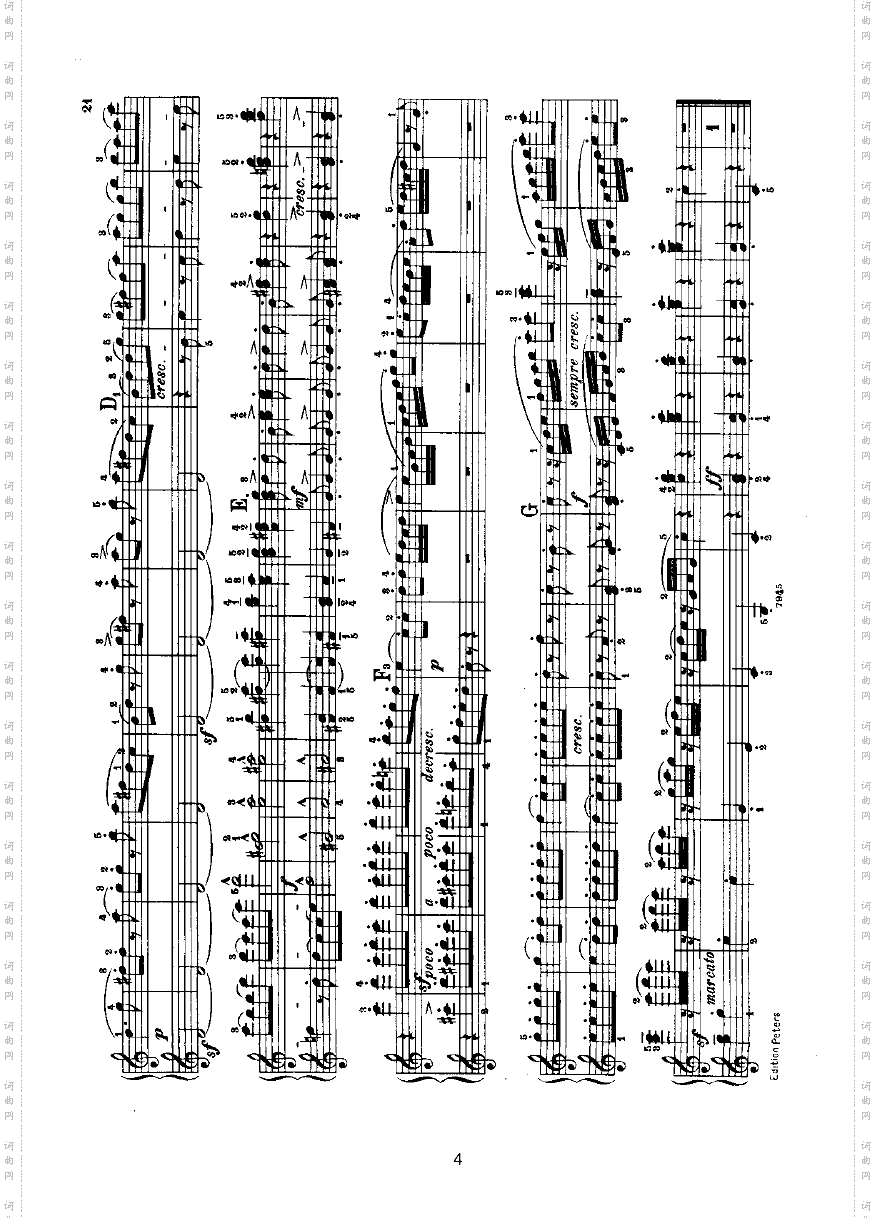 终曲四手联弹键盘类钢琴