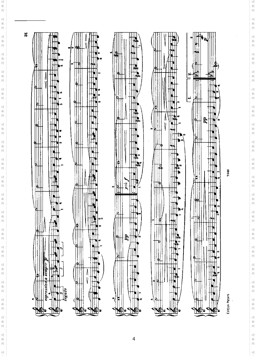 葬礼进行曲四手联弹键盘类钢琴