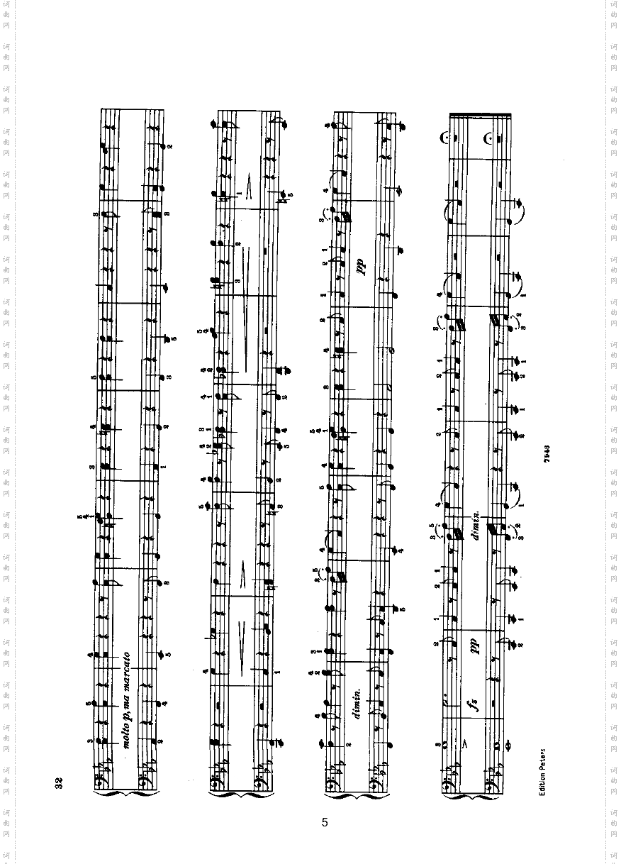 葬礼进行曲四手联弹键盘类钢琴